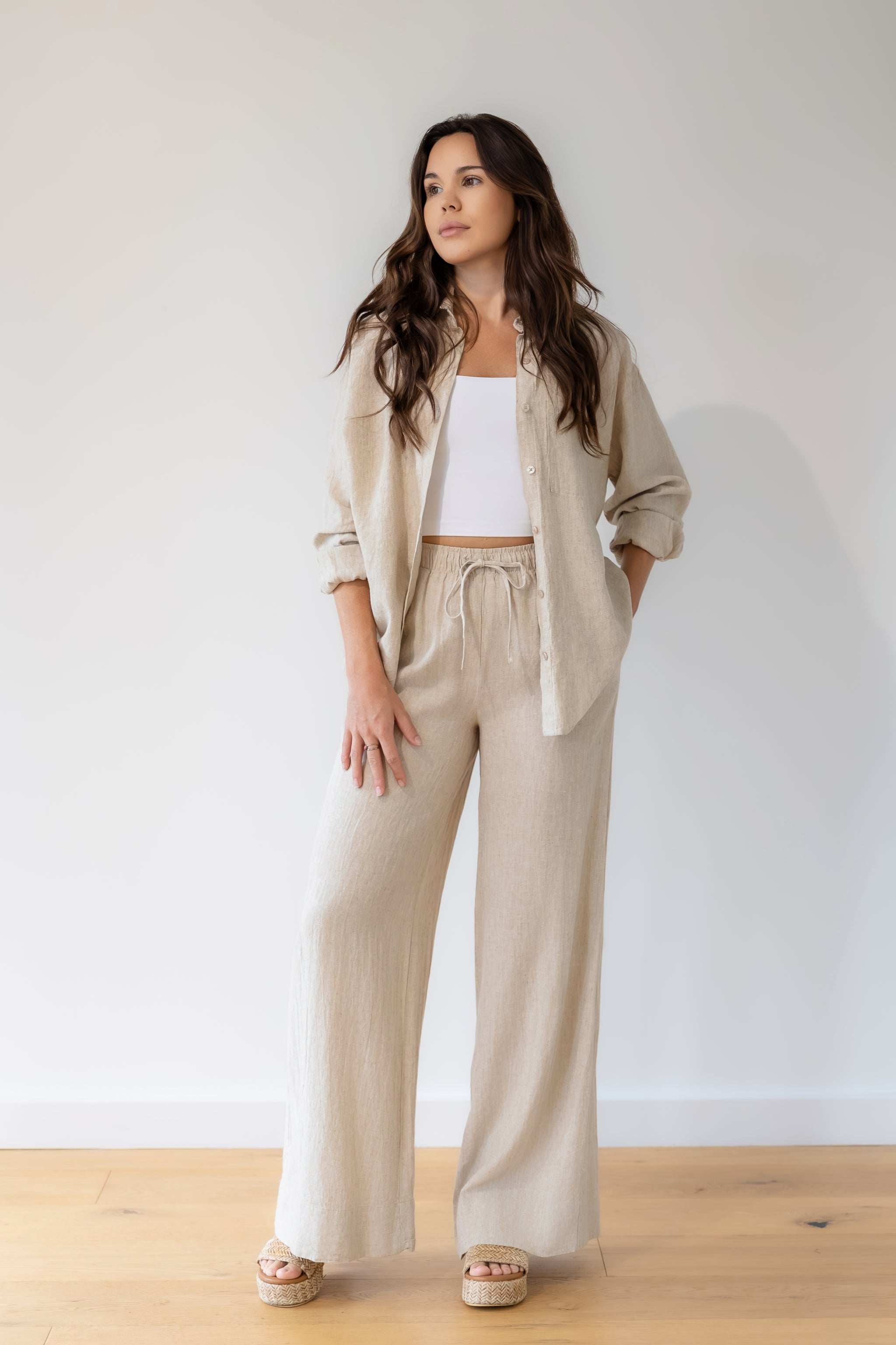 ワンピース 25SS MHL. FADED LINEN COTTON PLAINWEAVE FADED LINEN COTTON PLAINWEAVE - SELECT EYE COMPANY：セレクト